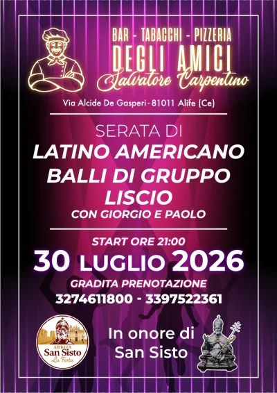 Arriva San Sisto al Bar degli Amici